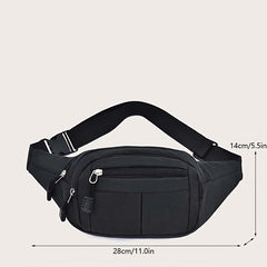 Men's Waist Bag with Multiple Compartments for Travel Motorcycle Hiking