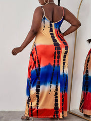  Casual Dress Women's Ombre Print Stretch Maxi Dress