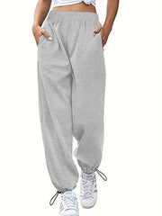 Casual SweatPants Women's Solid Elastic Joggers