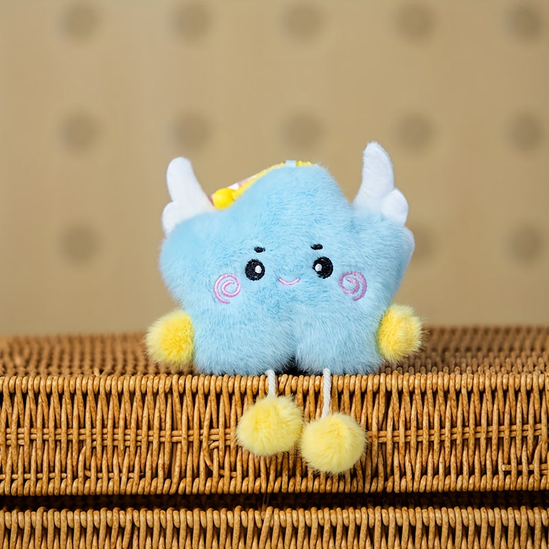Cloud & Star Plush Doll Soft Pastel & Pink Fluffy Clouds Cute Huggable Stuffed A