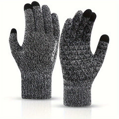 Fleece Touch Screen Running Gloves Windproof Cycling Gloves
