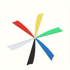12pcs Archery Arrow Feather 6 Vanes Fletches Plastic Feathers For Arrows Fletchi