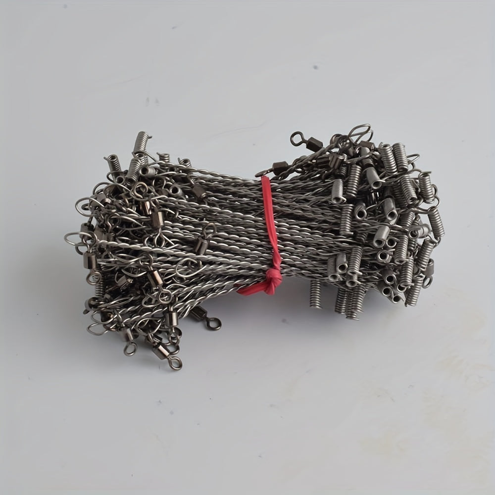 100pcs T Type Anti-tangle Balance Steel Wire Fishing Line Connector