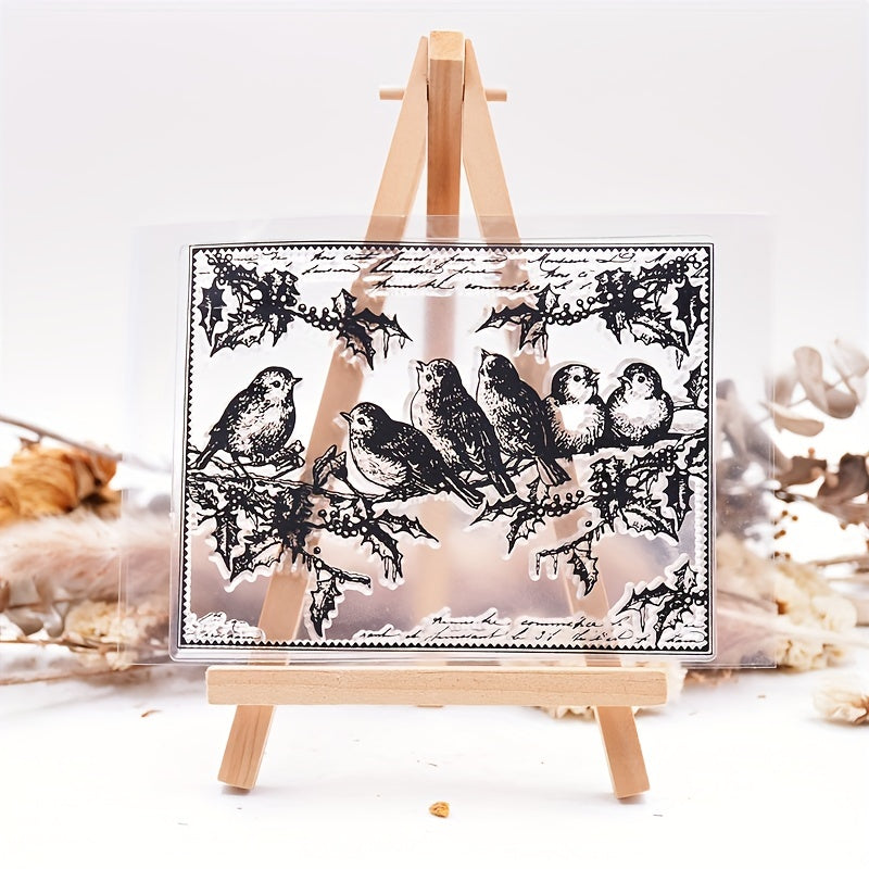 Bird Background Transparent Stamp Silicone Stamp DIY Card Decoration