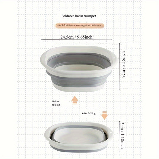 3pcs Collapsible Washbasin Portable Plastic Basin