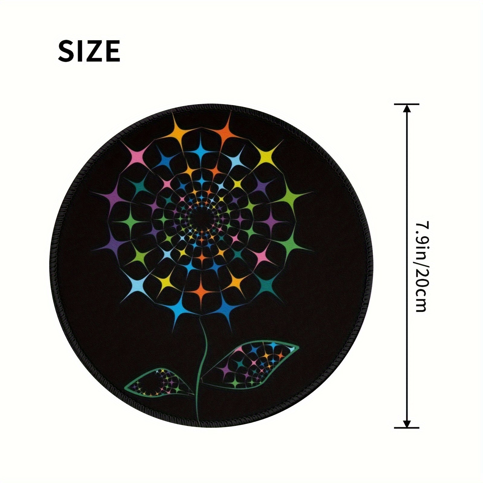 Colorful Patterned 20x20cm Gaming Mouse Pad - Non-Slip Rubber Base