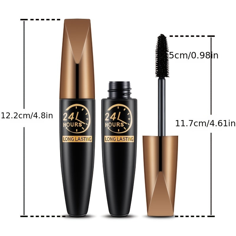 Waterproof Silk Fiber Lash Mascara Thickens, Lengthens & Curls Eyelashes