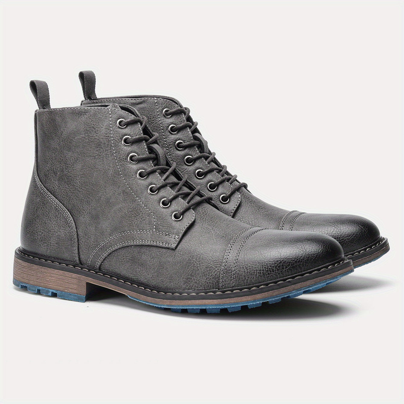 Men's Oxford Cap Toe Ankle Boots Formal Dress Shoes