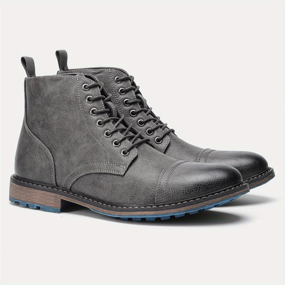 Men's Oxford Cap Toe Ankle Boots Formal Dress Shoes
