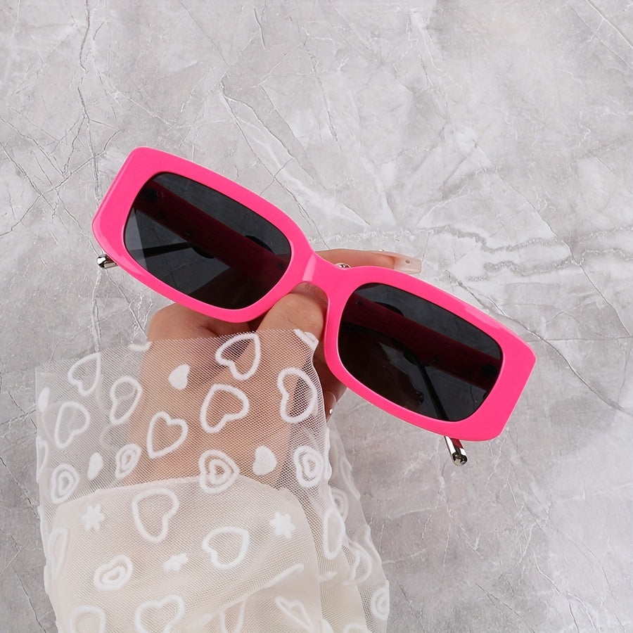 Y2K Retro Rectangle Sunglasses Snake Charm UV400 Sun Shades