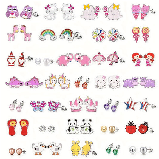 Hypoallergenic Earrings Set 11 Pairs Stud Earrings For Girls