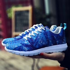 Women's Coconut Tree Pattern Lace up Running Shoes