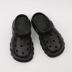 Women's Platform Clogs Solid Closed Toe Non Slip Slide Shoes