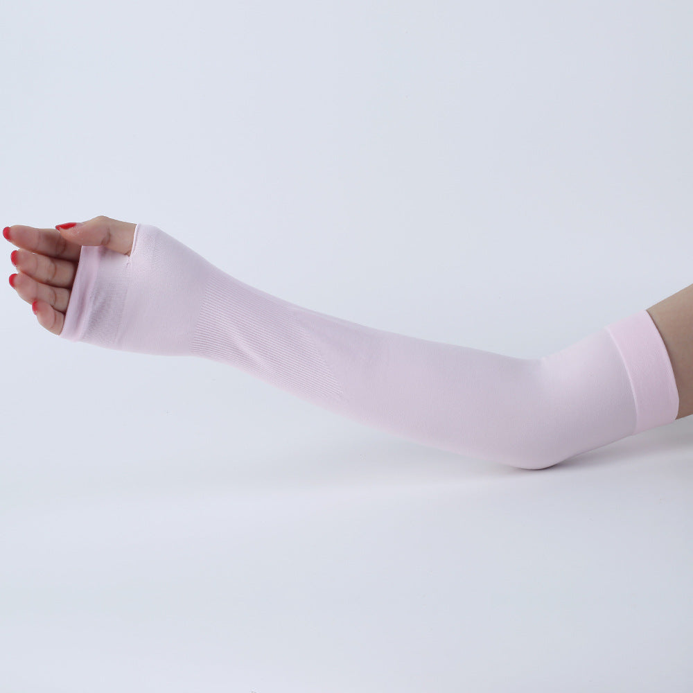 Breathable Summer Fingerless Gloves UV Protection Arm Sleeves