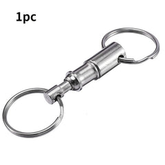 Detachable Key Chain Quick Release Double Split Rings Easy Access