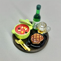 Miniature Food Set for Dollhouse Decoration