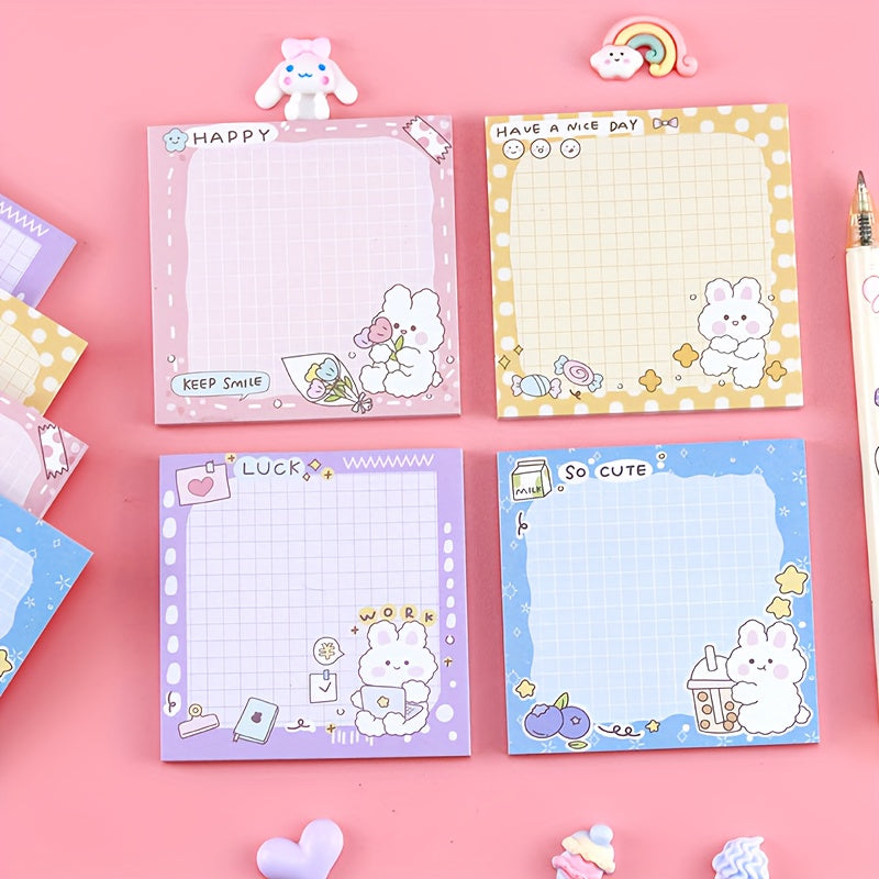 Cute Rabbit Sticky Notes - Tearable Office Note Paper