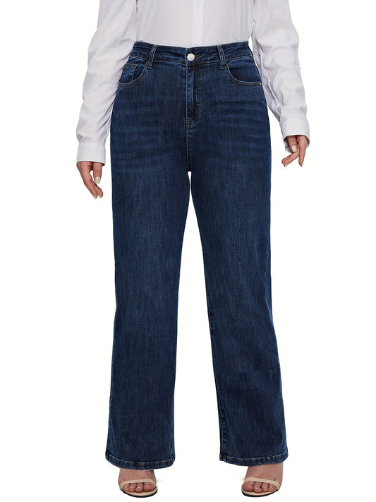  Button Fly Wide Leg Jeans
