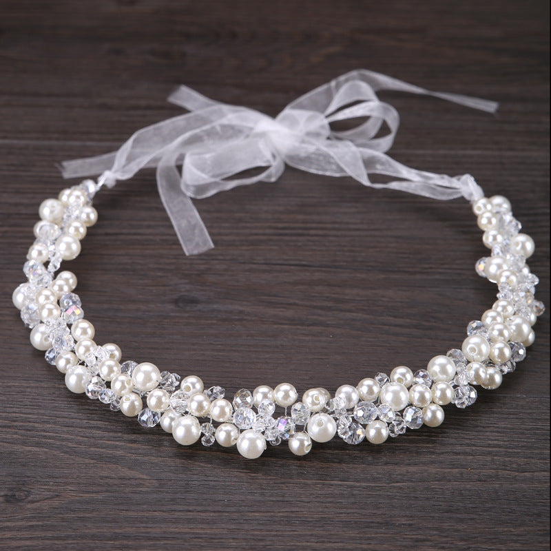 Pearl Bridal Headband Vintage Wedding Tiara Bridal Crown