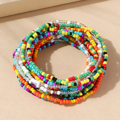 Boho Stretch Long Rice Bead Wrap Bracelets