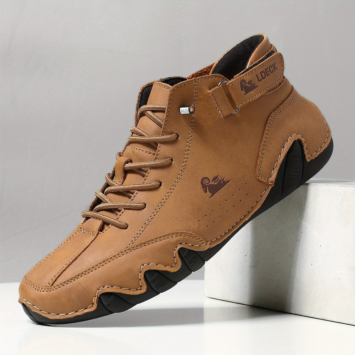 Men's Non Slip Breathable Casual Sneakers Hook And Loop Fastener Boots