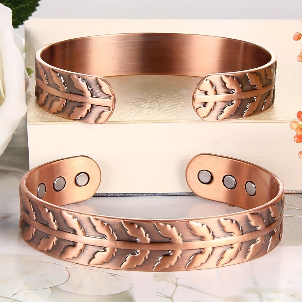 Copper Bracelet Men Women Magnetic 99.99% Solid Pure Jewelry Gift