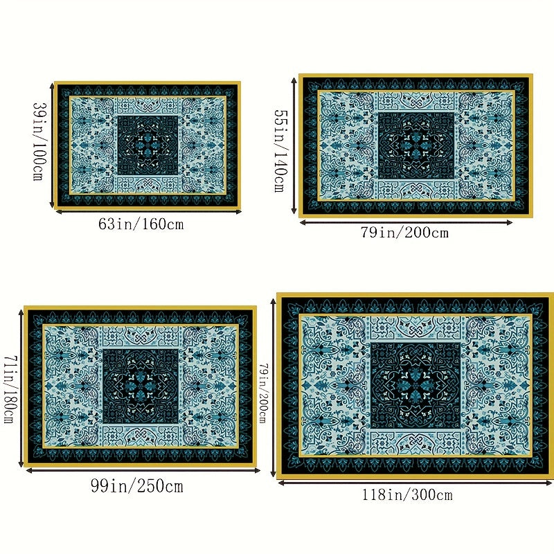 Vintage Pattern Kitchen Rug European Style Palace Style Carpet