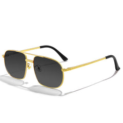 Square Metal Sun Glasses Gradient Double Bridge Punk Eyewear