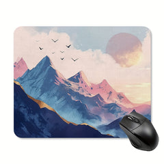 Mountain Mouse Pad Natural Art Mouse Pad Square Waterproof Mouse Pad