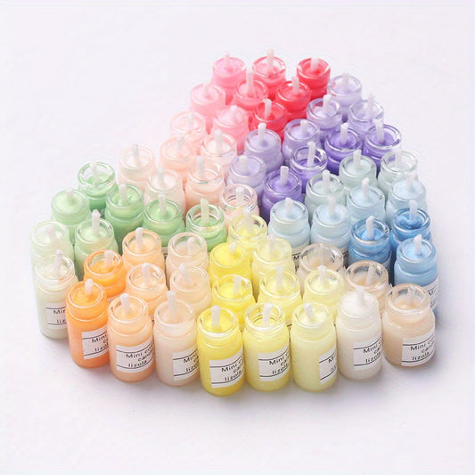1:12 Scale Candle Game Colorful Glass Fiber Models for DIY Dollhouse Decor