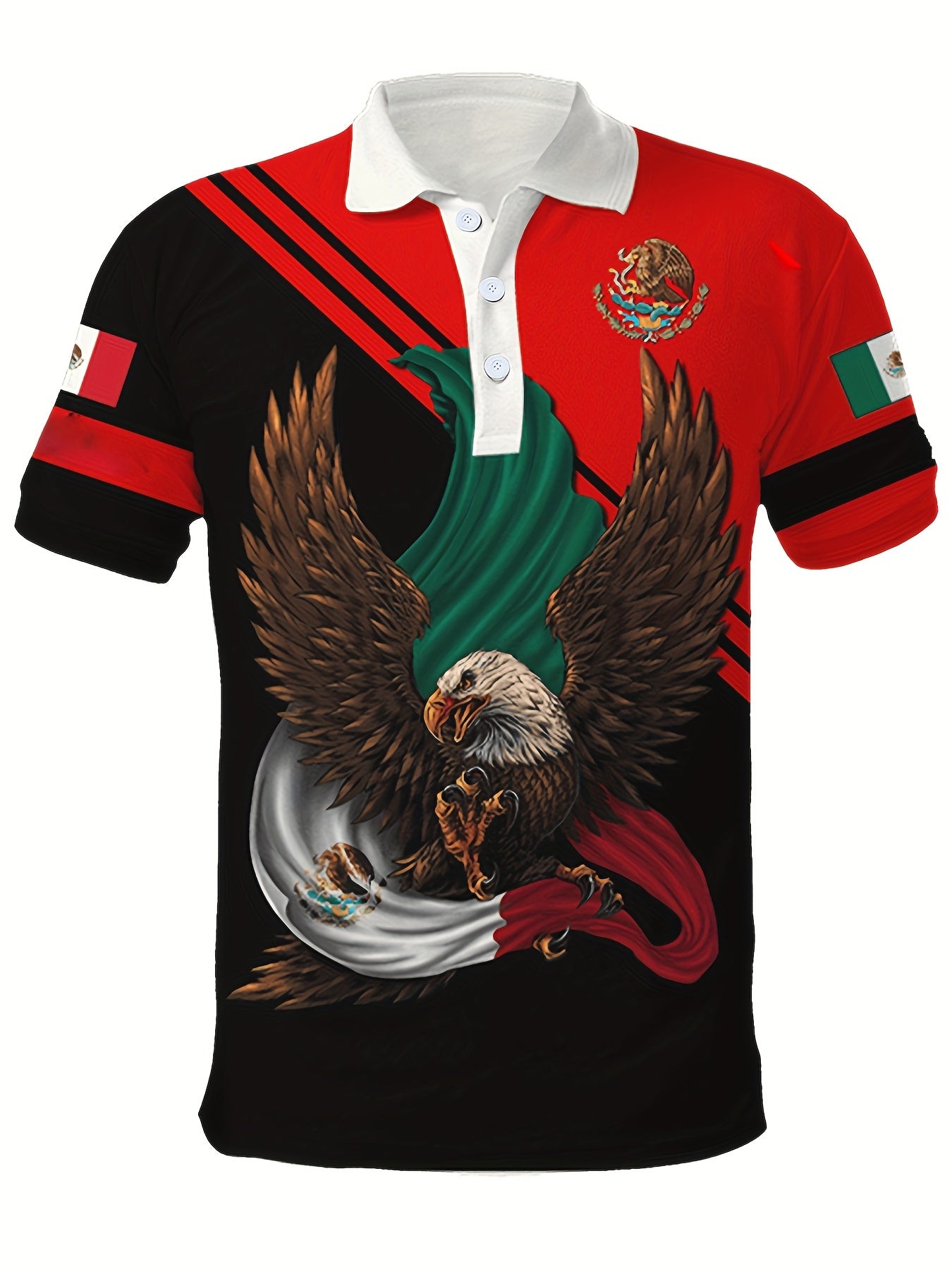 Eagle 3D Pattern Men's Casual Comfy Custom Fit Shirt