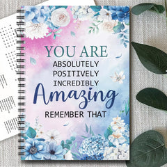 1pc Inspirational Teacher Notebook Watercolor Floral Motivational Journal