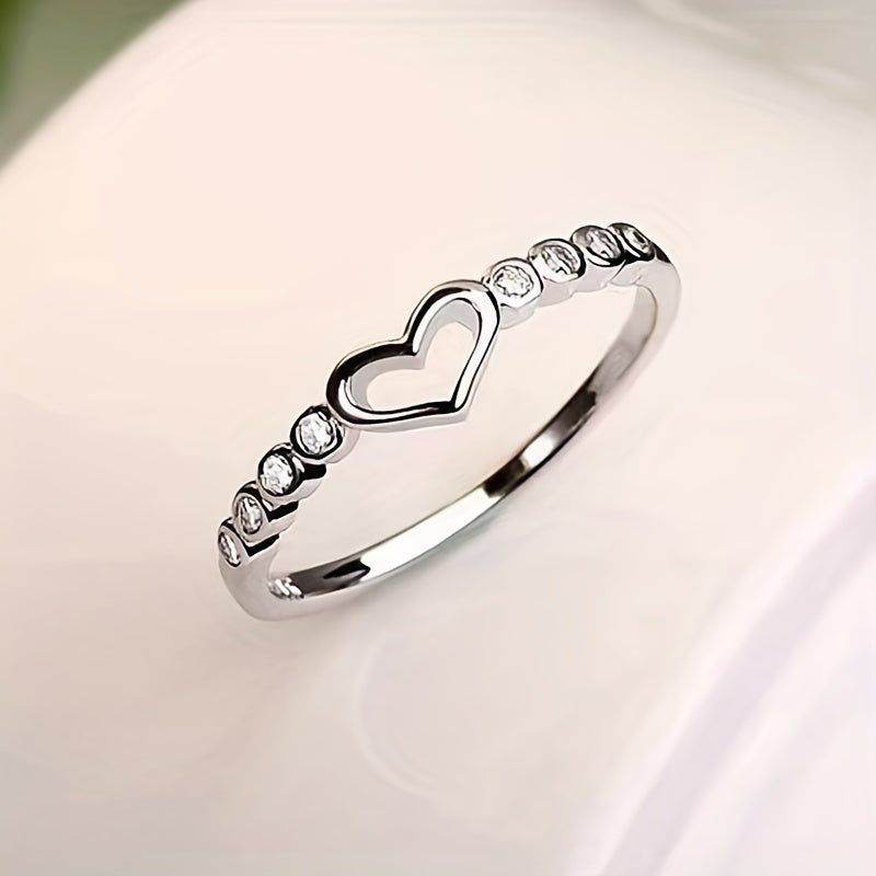 Hot Love Hollow Ring Heart Jewelry Men Women Finger Ring