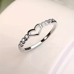 Hot Love Hollow Ring Heart Jewelry Men Women Finger Ring