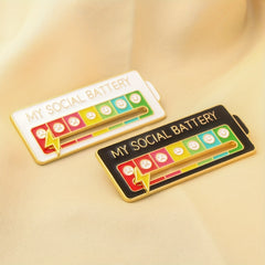 Metal Mood Pin Brooch 7 Days Mood Function Badge