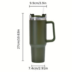 Stainless Steel Water Tumbler Cup Large Capacity with Straw