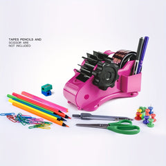 Pink Heat Tape Dispenser with Pen Slot and 1 & 3 Dual Roll Cores
