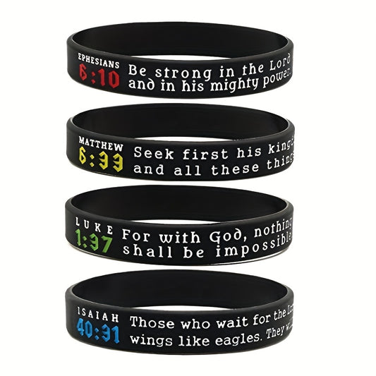 Christian Bible Bracelet Stretch Silicone Wristband