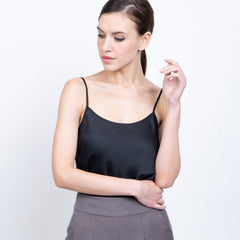 Solid Crew Neck Cami Top Sleeveless Casual Summer Top