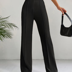  High Waist Straight Leg Trousers