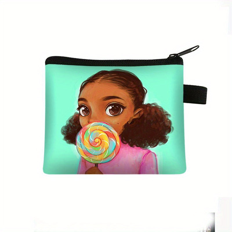 Cartoon Girl Pattern Kids Coin Purse