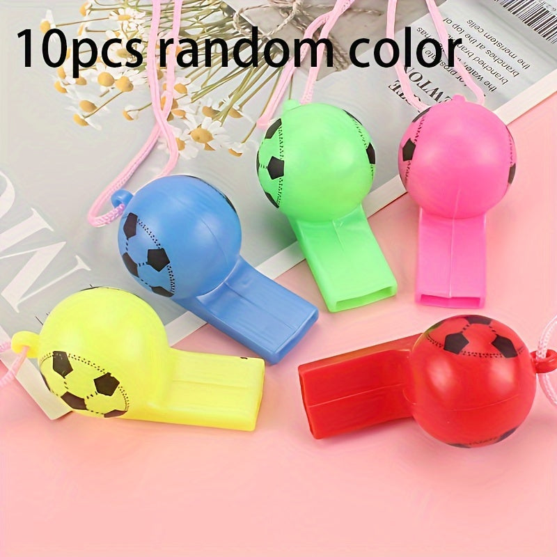 10pcs Colorful Whistles Party Favors Random