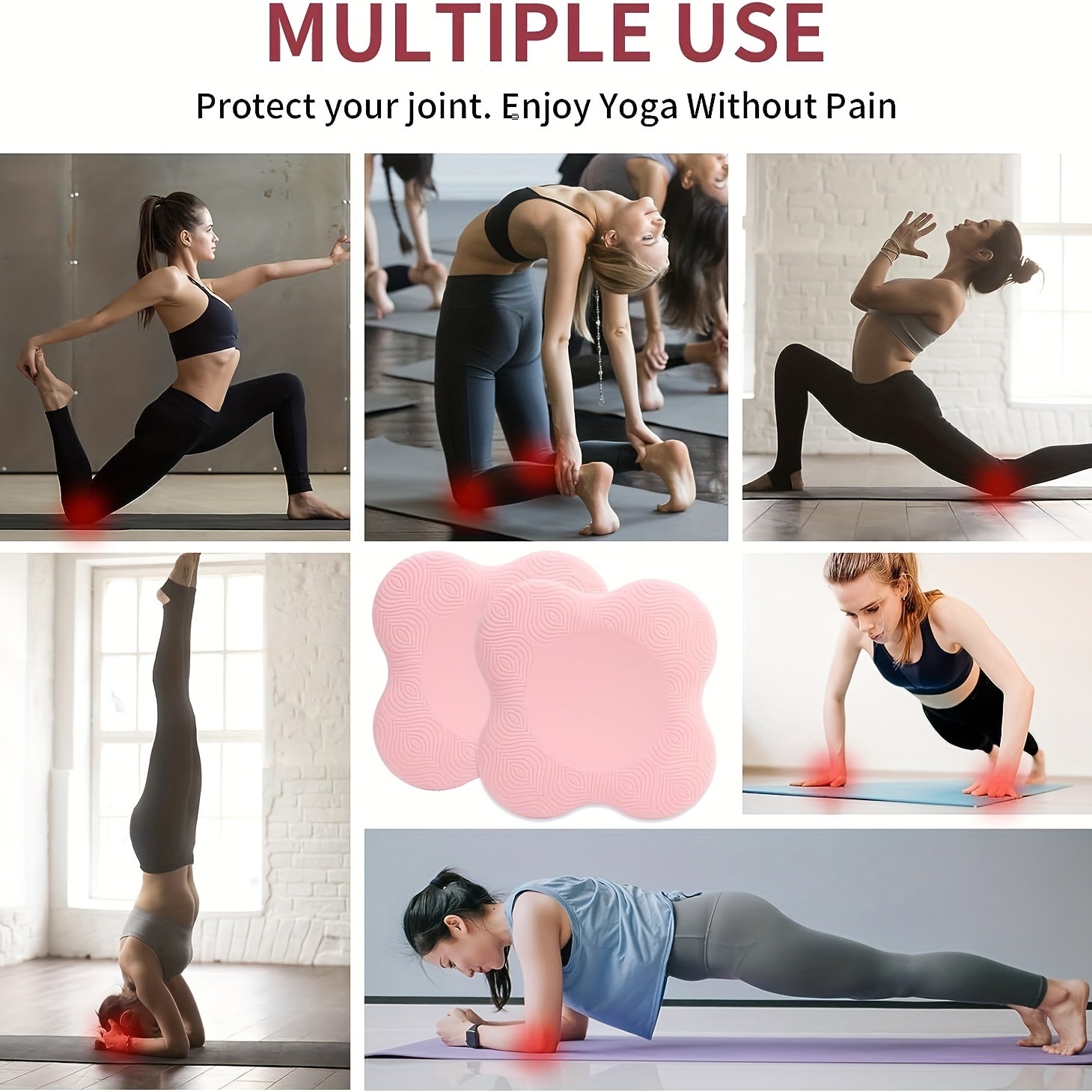 Thick TPE Yoga Knee Pads - Support Exercise Str
