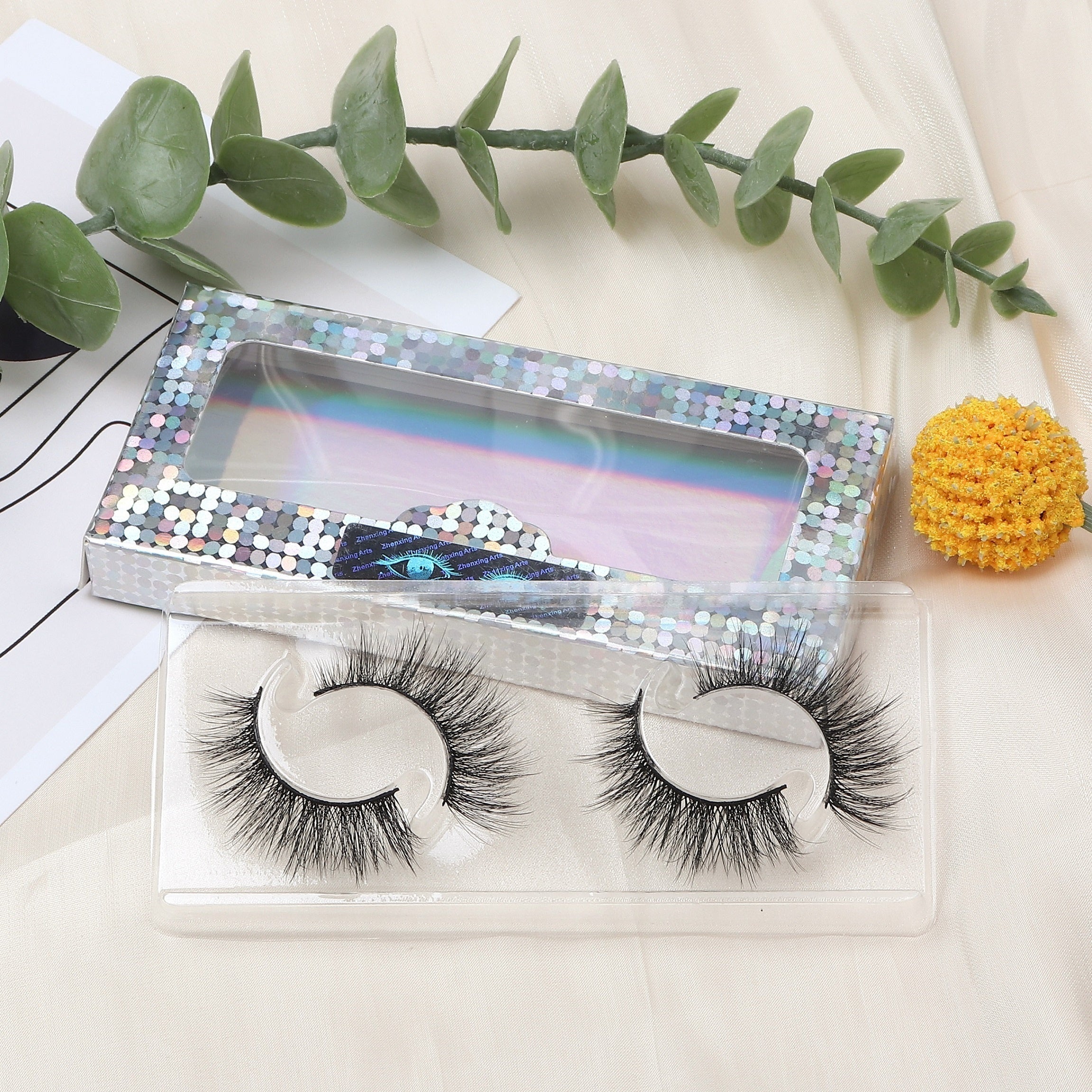 6D Fluffy Faux Mink Lashes 17mm Soft Stem Lightweight