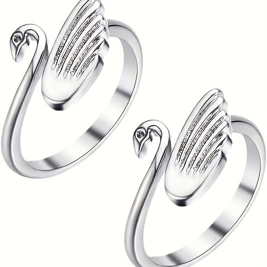 2pcs Adjustable Open Crochet Ring for Finger Knitting Tools