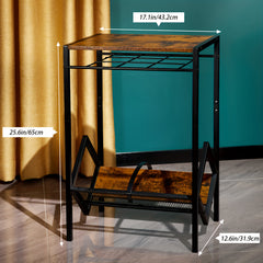 2 Tier Iron Bookshelf & Record Storage