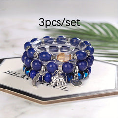 Bohemian Beaded Elephant Wings LOVE Ball Bracelet