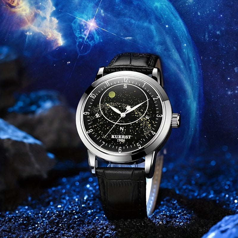 KUERST Student's Auto Mechanical Watch Waterproof Starry Sky Butterfly