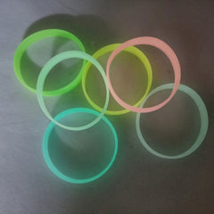 6 Pcs Solid Luminous Silicone Bracelet for Party
