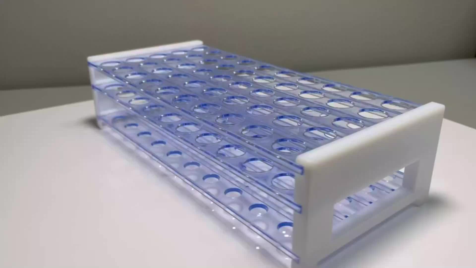 1pc Test Tube Rack for 15-18mm Tubes, Holds 50pcs, Disassemblable